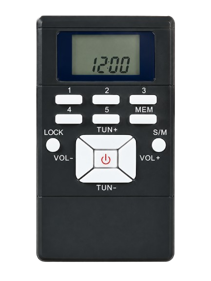 Receptor portátil com fone para áudio individual em eventos